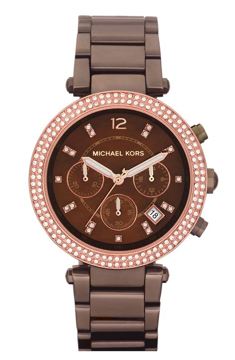 chocolate brown michael kors watch|Michael Kors brown watches.